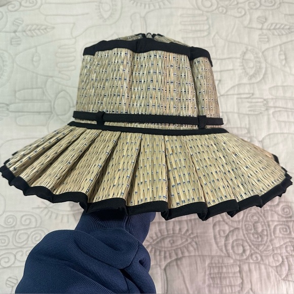 Lorna Murray Accessories - NEW Lorna Murray Ubud Island Capri Hat Black Natural Sz L Packable
